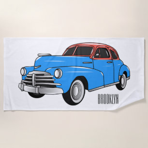 Toalla De Playa Ilustracion personalizado clásico de 1948