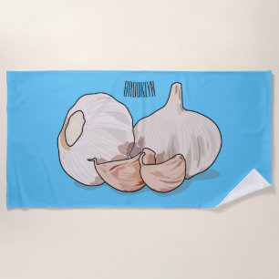 Toalla De Playa Ilustracion personalizado de ajo