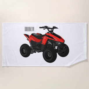 Toalla De Playa Ilustracion personalizado de atv de cuatro bicicle