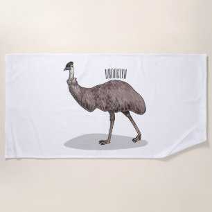 Toalla De Playa Ilustracion personalizado de aves de la Uem