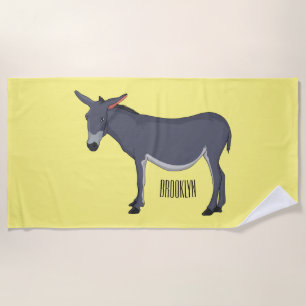Toalla De Playa Ilustracion personalizado de burro