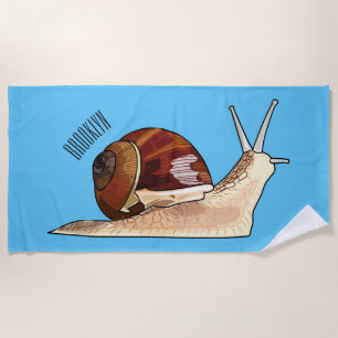 Toalla De Playa Ilustracion personalizado de caracoles