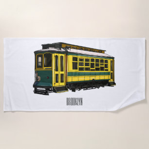 Toalla De Playa Ilustracion personalizado de carrito de Mata