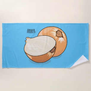 Toalla De Playa Ilustracion personalizado de cebolla