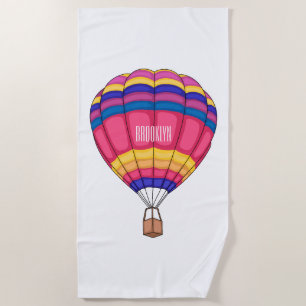 Toalla De Playa Ilustracion personalizado de globo aerostático