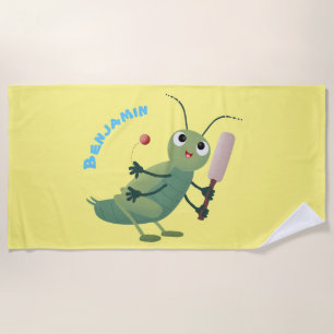 Toalla De Playa Ilustracion personalizado de insectos de cricket v