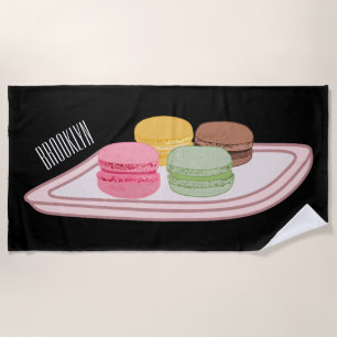 Toalla De Playa Ilustracion personalizado de Macaron