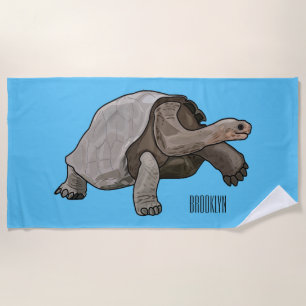 Toalla De Playa Ilustracion personalizado de tortugas de Galápagos