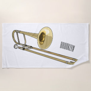 Toalla De Playa Ilustracion personalizado de Trombone