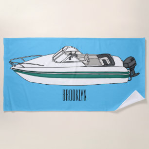 Toalla De Playa Ilustracion personalizado en motocicleta
