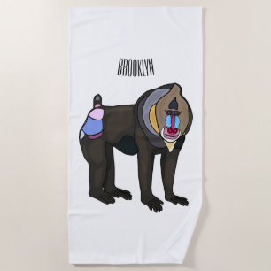 Toalla De Playa Ilustracion personalizado Mandrill