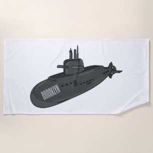 Toalla De Playa Ilustracion personalizado submarino