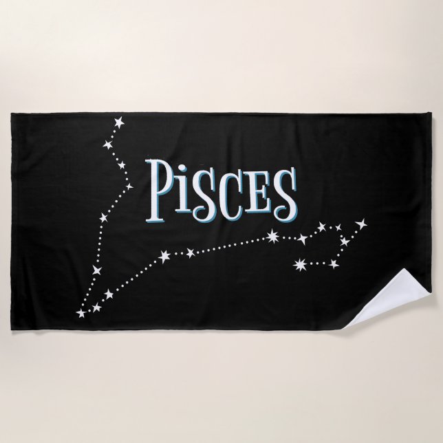 Toalla De Playa Im A Pisces Zodiac. Playa De Rótulo Pisces Zodiac (Anverso)