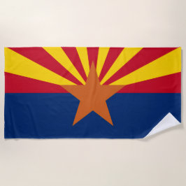 Toalla De Playa Imagen de bandera del estado de Arizona
