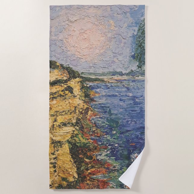 Toalla De Playa  Imagen de mi obra arte Amanecer (Anverso)