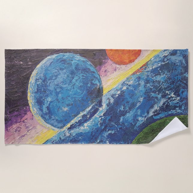 Toalla De Playa Imagen de mi obra arte Horizonte (Anverso)
