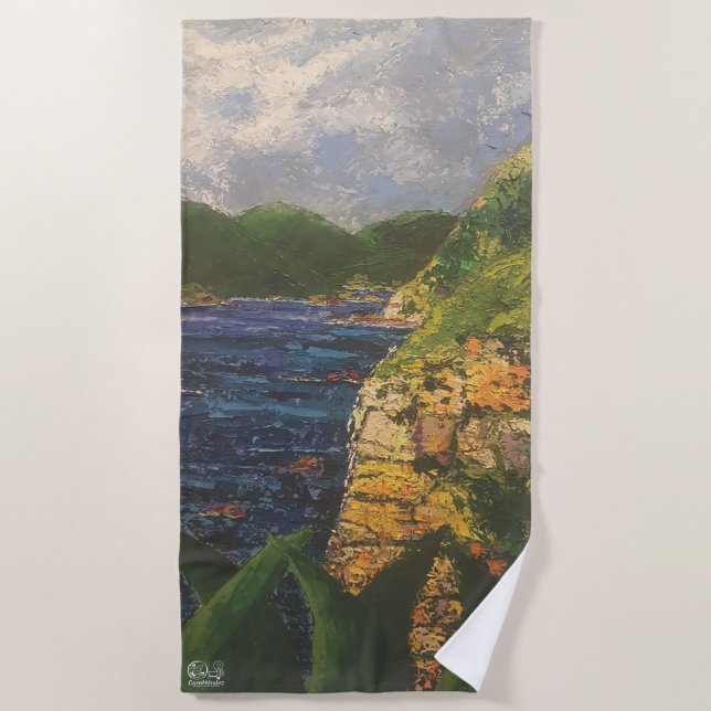 Toalla De Playa Imagen de mi obra La roca (Anverso)