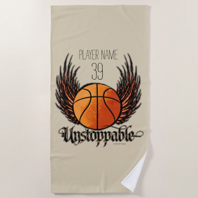 Toalla De Playa Imparable (baloncesto) (Anverso)