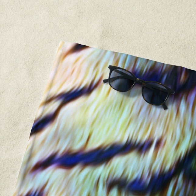 Toalla De Playa Impresión de la piel del tigre eléctrico (In situ)