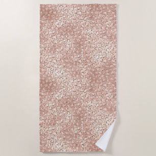 Toalla De Playa Impresión de leopardo rosado de Rubor Rosa de colo