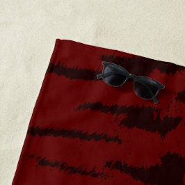 Toalla De Playa Impresión digital del tigre rojo