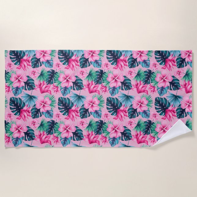 Toalla De Playa Impresión hawaiana (Anverso)