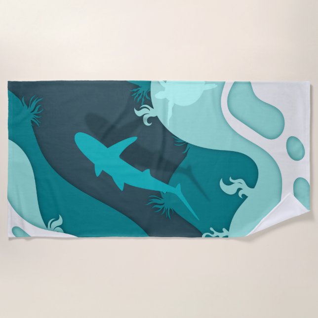 Toalla De Playa Impresión hawaiana (Anverso)