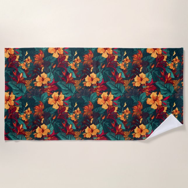 Toalla De Playa Impresión hawaiana (Anverso)