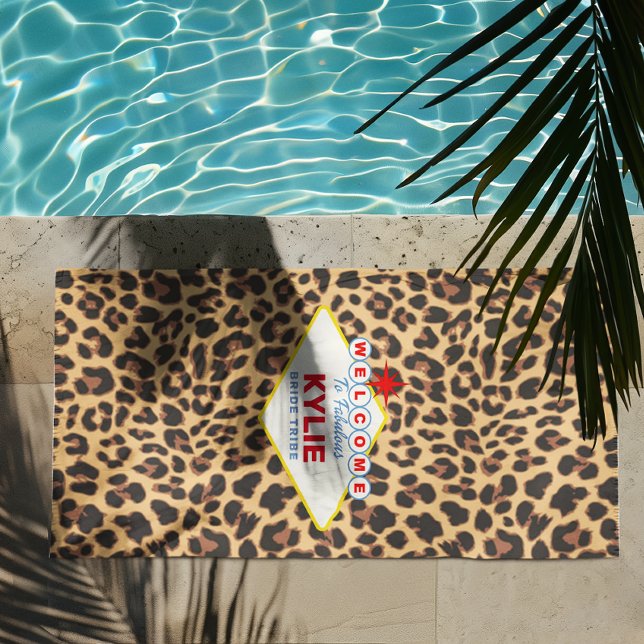 Toalla De Playa Impresión personalizada de leopardo de Rótulo de V (Subido por el creador)