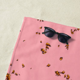 Toalla De Playa Incendios desencadenan sobre tu foto rosa de Rubor
