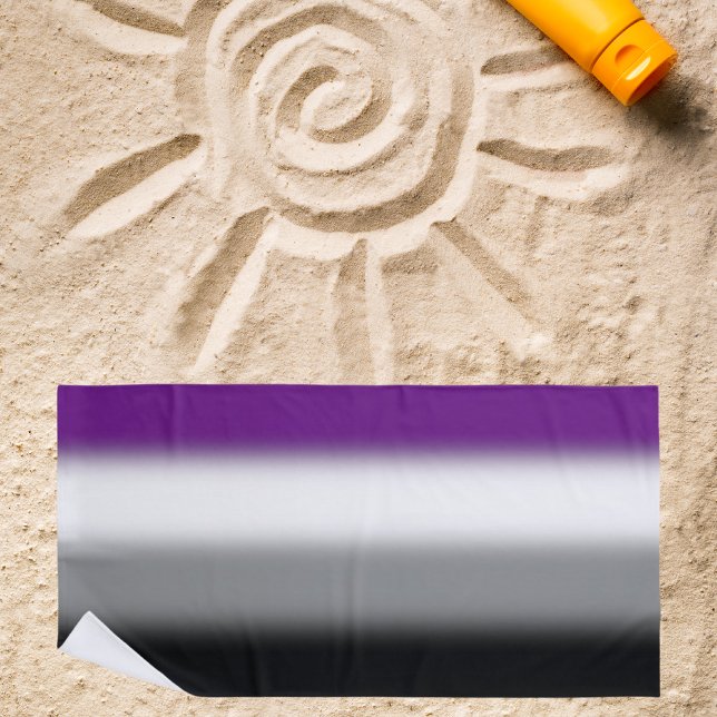 Toalla De Playa Indicador de Orgullo Asexual de Gradiente - Bander (Subido por el creador)