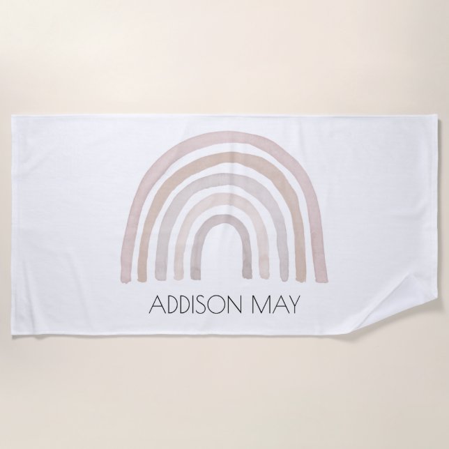 Toalla de playa infantil arco iris (Anverso)