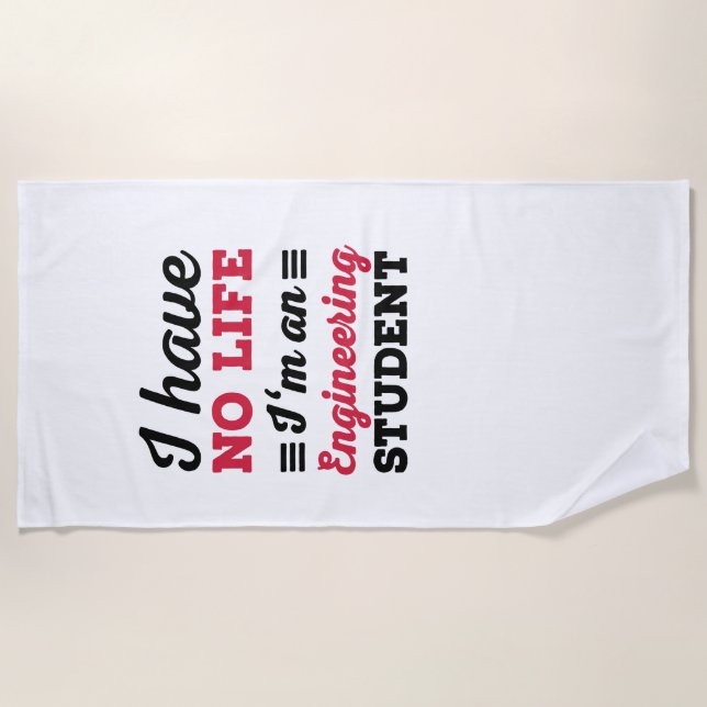Toalla De Playa Ingeniería (Anverso)