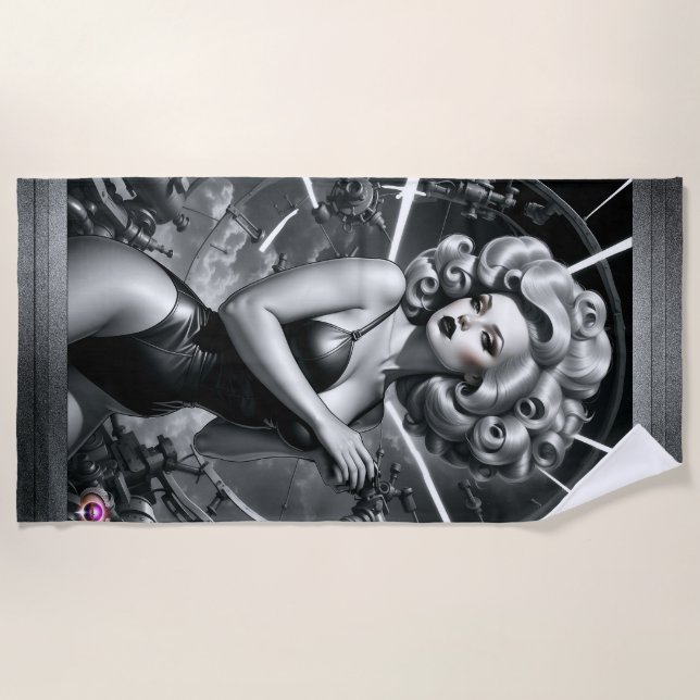 Toalla De Playa Ingeniería Mecánica por Xzendor7 (Anverso)