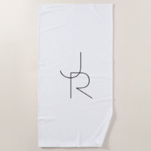 Iniciales de superposición de 2 modernas | Negro s