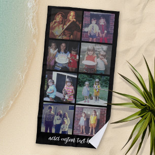 Toalla De Playa Instagram 8 Colage de Fotos - texto del guión - ne