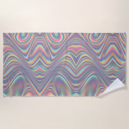 Toalla De Playa Iridescent Holographic Swirl Texture