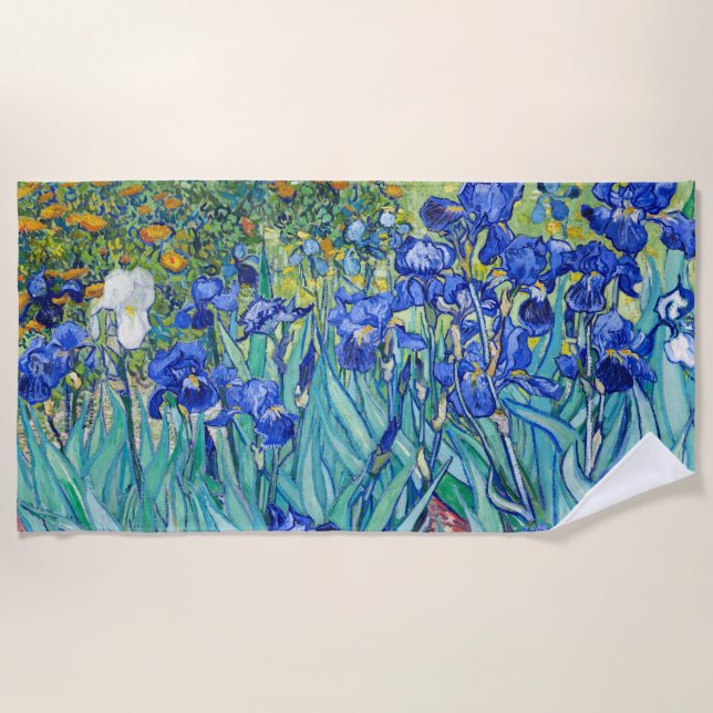 Toalla De Playa Irises Vincent van Gogh (Anverso)