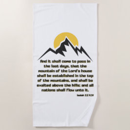 Toalla De Playa Isaías 2:2 Biblia Escritura Cita KJV