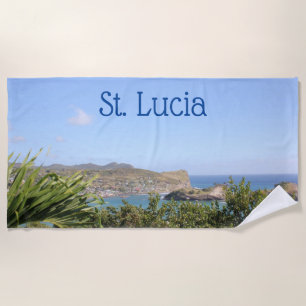 Toalla De Playa Isla del Caribe escénico Santa Lucía