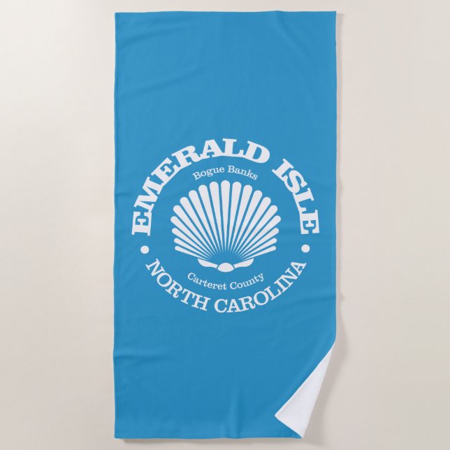 Toalla De Playa Isla Esmeralda (concha marina) (Anverso)