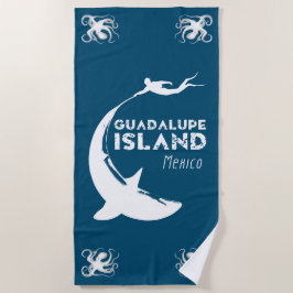 Toalla De Playa Isla Guadalupe México | Buceo Scuba Con Tiburones