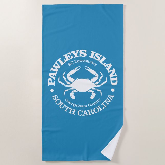 Toalla De Playa Isla Pawleys (cangrejo) (Anverso)
