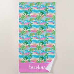Toalla De Playa Isla Tropical Palm Beach