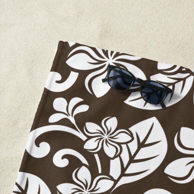 TOALLA DE PLAYA ISLAND PLUMERIA (CAFÉ MARRÓN) (In situ)