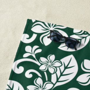 TOALLA DE PLAYA ISLANDIA PLUMERIA (VERDE FORESTAL)