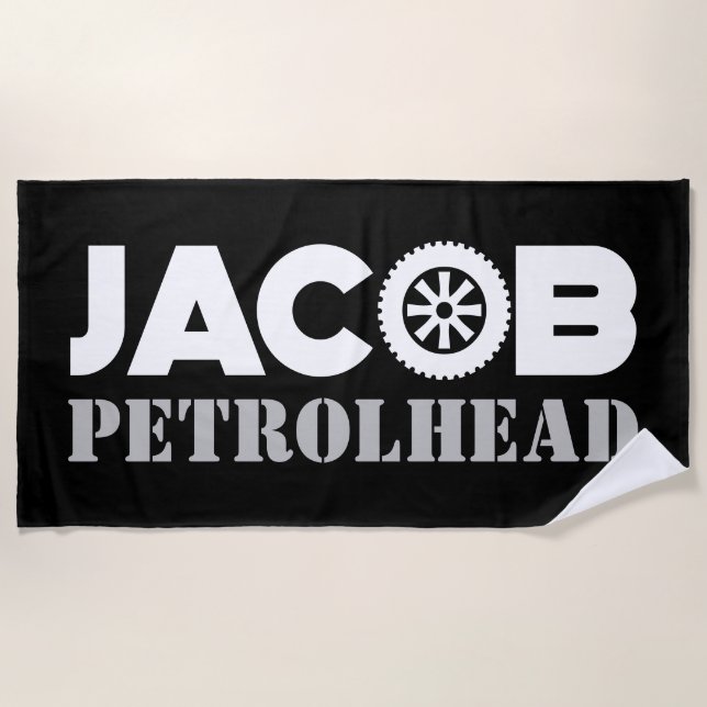 Toalla De Playa Jacob Petrol Head (Anverso)