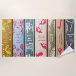 Toalla De Playa Jane Austen's novels on a towel