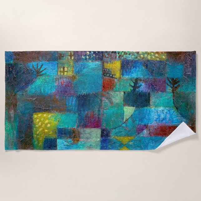 Toalla De Playa Jardín con terraza (1920) - Paul Klee - Arte abstr (Anverso)