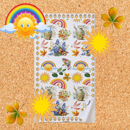 Toalla De Playa Jardín de primavera mariposa Arcoiris Sunshine Gre